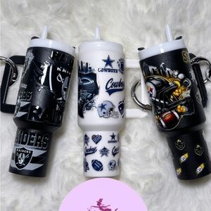 Football raiders cowboys Steelers Mini Tumbler Keychains